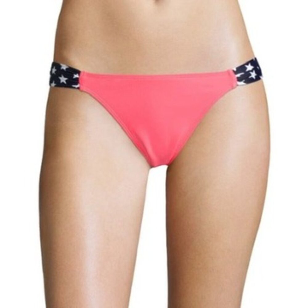 Arizona Jean American Spirit Side Tab Hipster Swim Bikini Bottoms Junior Size M